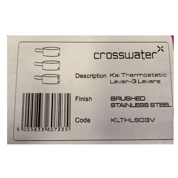 Crosswater Mike Pro Lever Control Handles - Brushed Steel - Pack of 3 - Model KLTHLSO3V