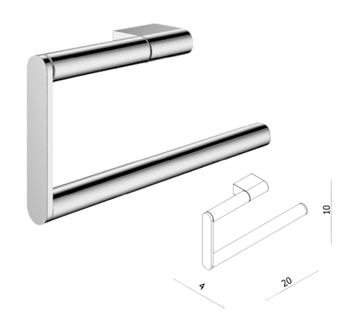 Crosswater MPRO Towel Ring Chrome (Model PRO013C)