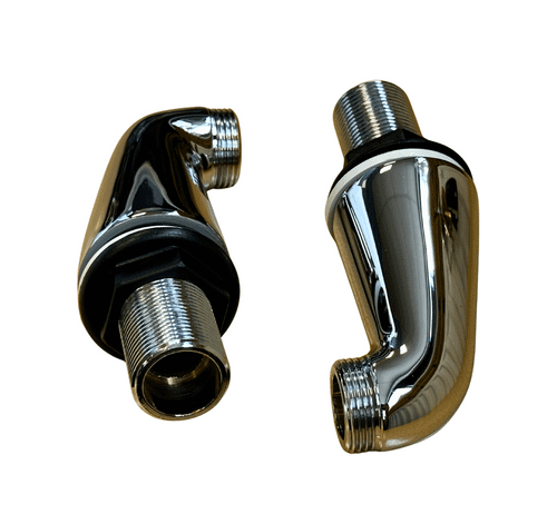 Crosswater Tap Mounting Legs, Chrome, Deck-Mount Conversion for Wall-Mounted Taps (Model AA001DC)