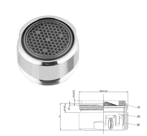 Deva 4 Litre Flow Regulator for Basin & Sink Taps (Model FR113-4)
