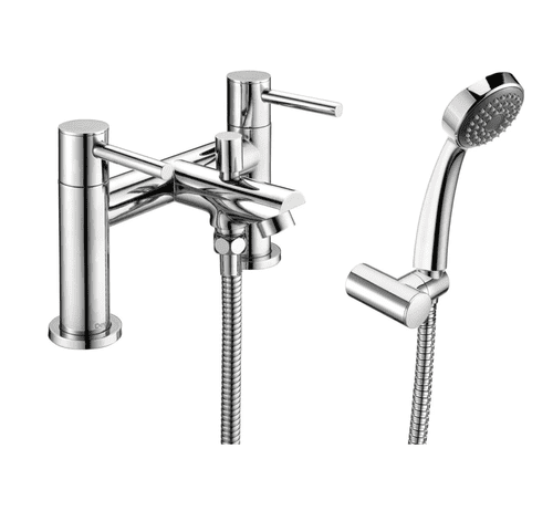 Deva Insignia Bath Shower Mixer Tap with Shower Kit, Chrome (Model INS106)