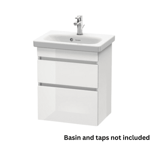 Duravit Durastyle Vanity Unit Wall Mounted - High Gloss White - 500wx368d x 610hmm: Model DS64030222