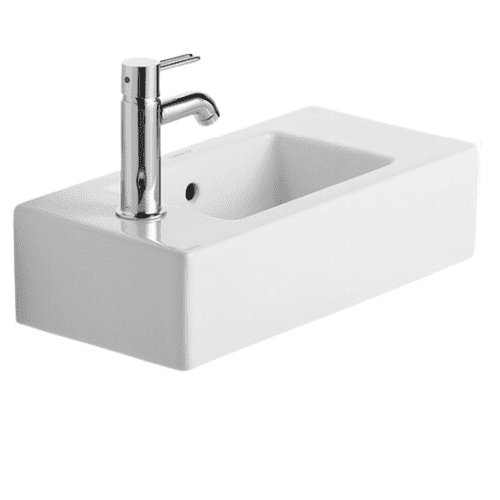 Duravit Vero Hand Rinse Basin - 500mm - 1 TapHole - White - Model: 0703500009