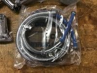 Euro Bath Shower Riser Rail With Chrome Single Function Shower Handset & Hose