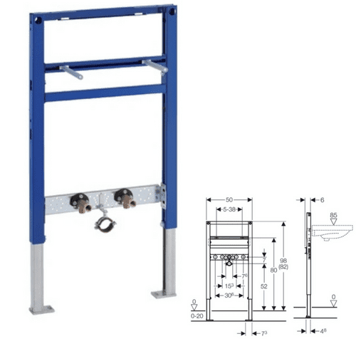 Geberit Duofix Basin Frame 82 - 98cm - Model 111.494.00.1