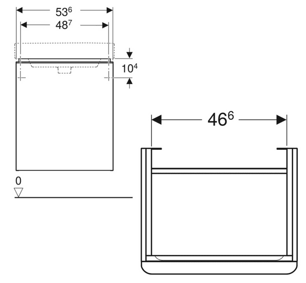 Geberit Smyle Square Cabinet For Washbasin - Model  500.366.00.1
