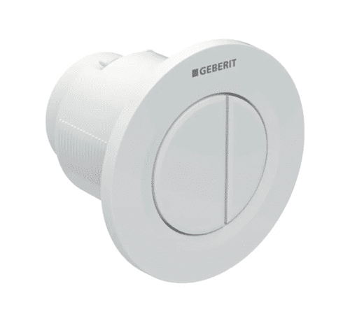 Geberit Type 01 Remote Flush Actuation Round Dual Flush White (Model 116.042.11.1)