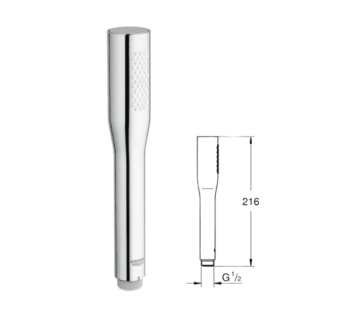 GROHE Euphoria Cosmopolitan Stick Hand Shower 1 Spray, Chrome (Model 27400000)