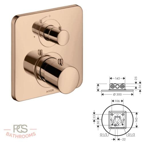 Hansgrohe Axor Citterio M Thermostatic Mixer For Concealed Installation - MODEL 34705300