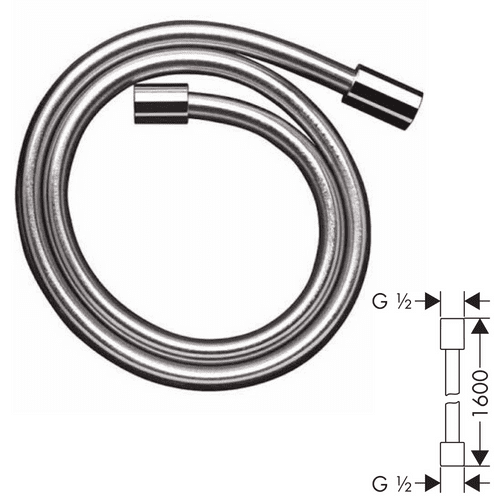 Hansgrohe Axor Stark Isiflex Shower Hose - Metal/Chrome Effect - Model 28286000