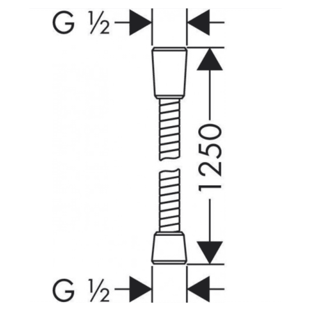 Hansgrohe Sensoflex Metal Replacement Shower Hose 1 25 Metre Model