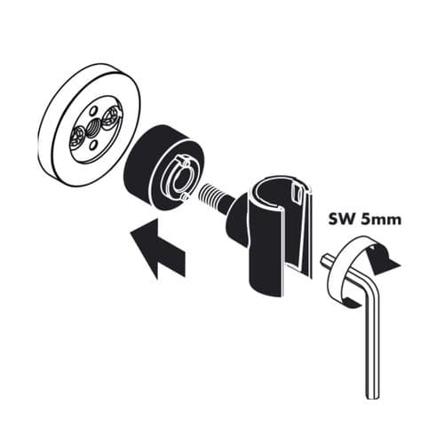 Hansgrohe Shower Holder Assembly Spare Part - Model 97705000