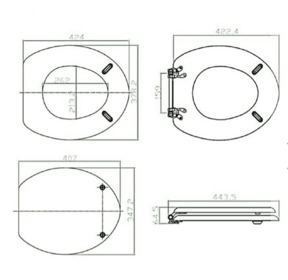 Heritage Dove Grey Soft Close Toilet Seat Model KOY101SA