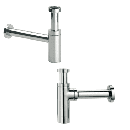 Ideal Standard 1.1/4" Contemporary Metal Basin Bottle Trap (75mm Seal), Chrome: Model E0079AA