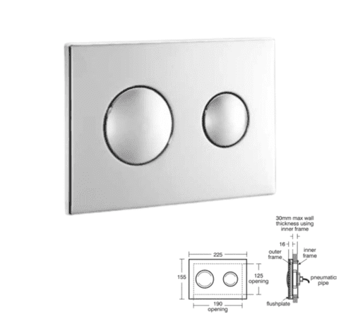 Ideal Standard Conceala 2 Mechanical Control Plate Chrome (Model S4399AA)