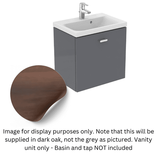 Ideal Standard Concept Space Wall Mounted 1 Drawer Vanity Unit - Dark Walnut; Model E0313SX