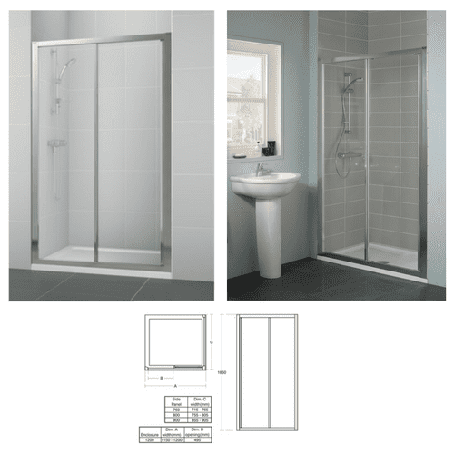 Ideal Standard Connect 1200mm Slider Door - Model L6648VA