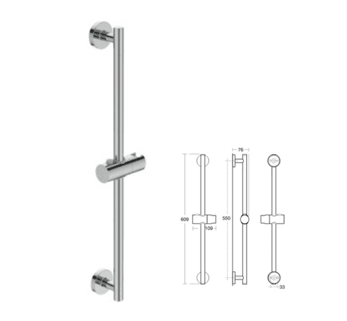 Ideal Standard Idealrain Shower Rail Chrome 603 mm (Model B9420AA)