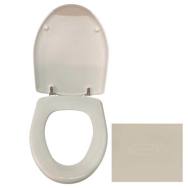 Jacuzzi Allora/Damea White Toilet Seat Chrome Hinges