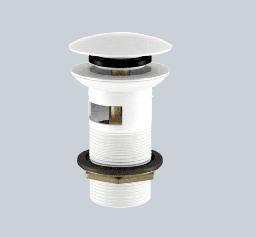 Jaquar Click Clack Slotted Basin Waste - White Matt: Model ALD-WHM-729