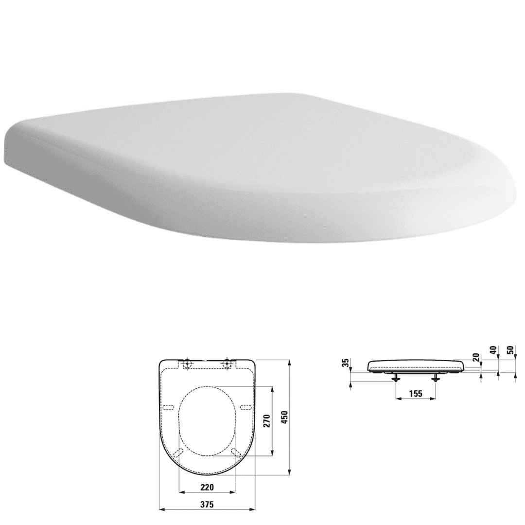 Laufen Pro Soft Close WC Seat In White Model 8 9395 9 000 000