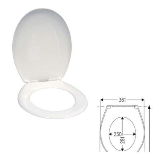 Lecico Universal Standard Close Seat with Stainless Steel Hinges - Model STWHSSUNP - NO BOX