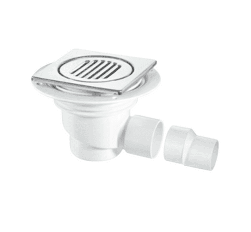 McAlpine 75 mm Water Seal Floor Gully, Stainless Grate, Horizontal Outlet (Model 370TSG1T6SS)