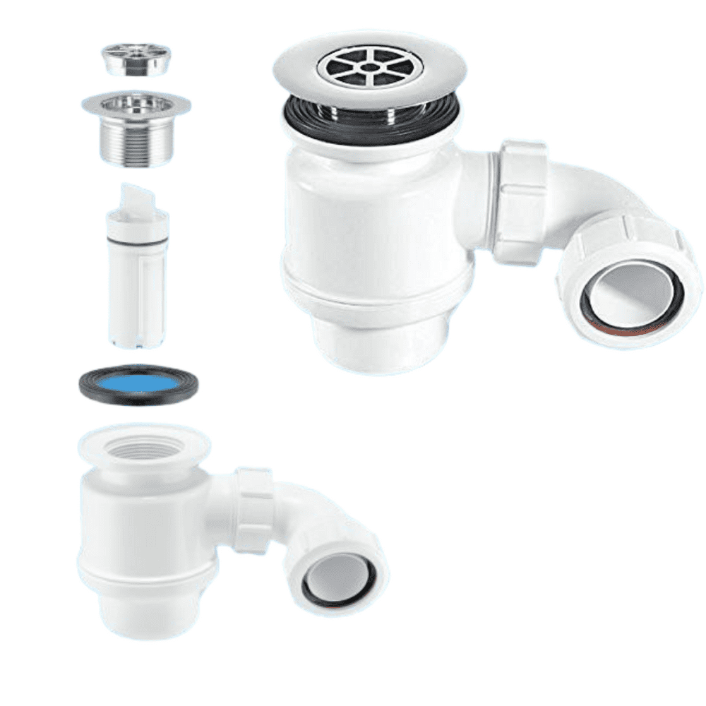 McAlpine STW4R 1 " x 70mm Resealing Shower Trap Chrome Plastic Flange