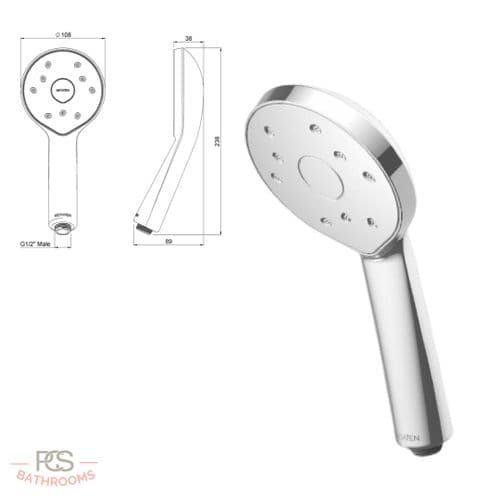 Methven Satinjet® Kiri Low Flow MK2 Handset - Model KRLFHSCP