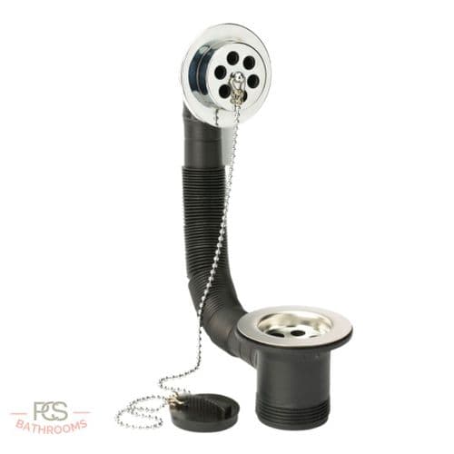 Peerless/Ultra Bath Waste S/Steel 1 1/2" & Overflow Poly Plug - E309 (Model 200508)