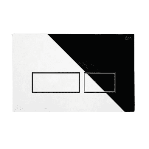 RAK Ecofix Flush Plate in Chrome - Rectangular: Model FSRAKPPL007
