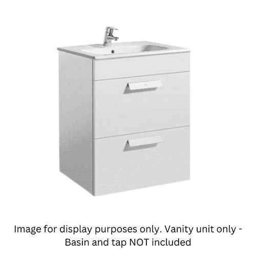 Roca Debba 605 x 460mm - 2 Drawer Unit In Gloss White: Model 856826806