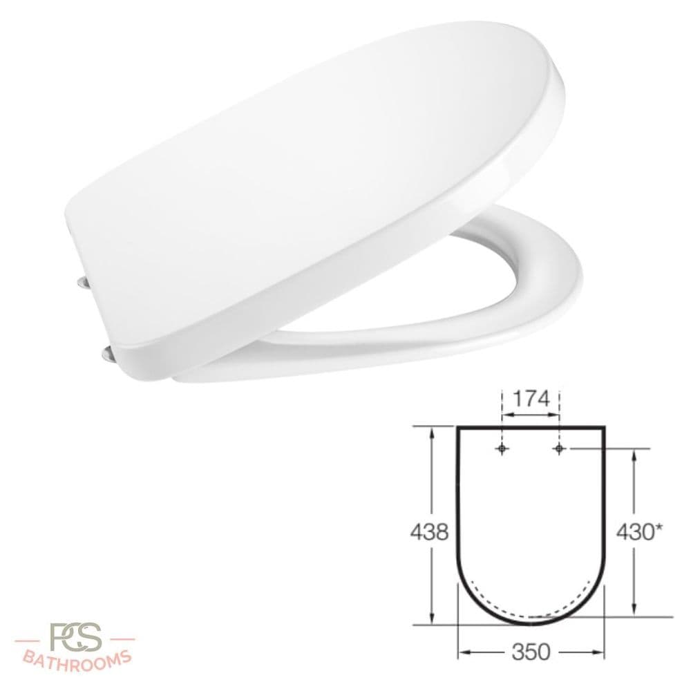 Roca Debba Round Soft Close Toilet Seat White 801B2200B