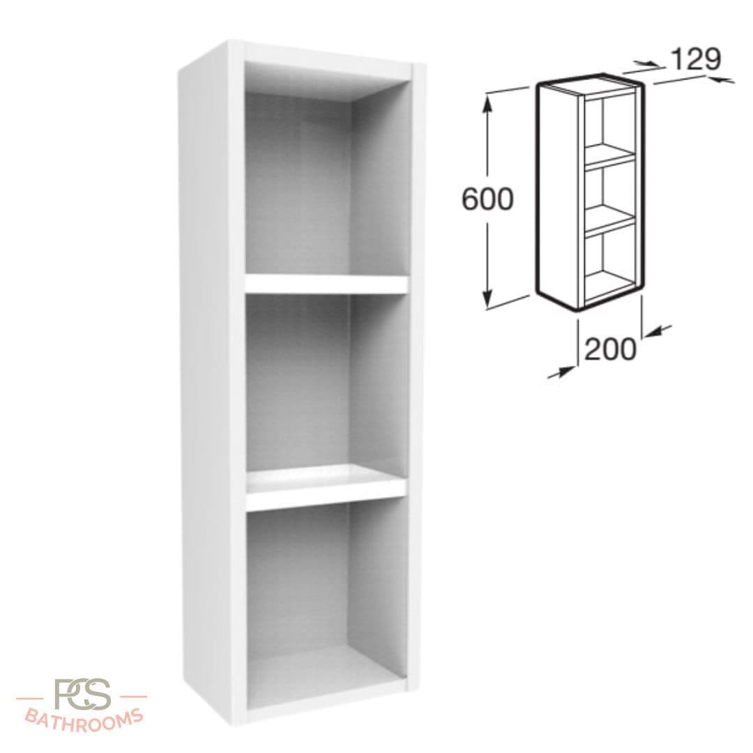 Roca Luna 200mm Shelf Unit - Gloss Anthracite Grey - Model 856842153