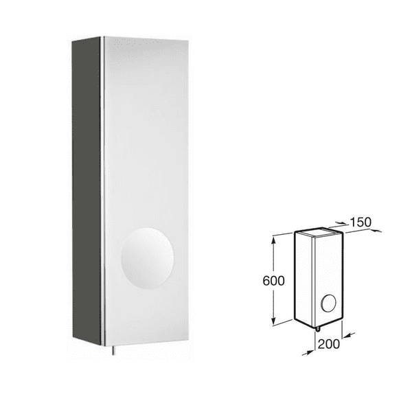 Roca Luna Mirrored Bathroom Cabinet - Model 856843806