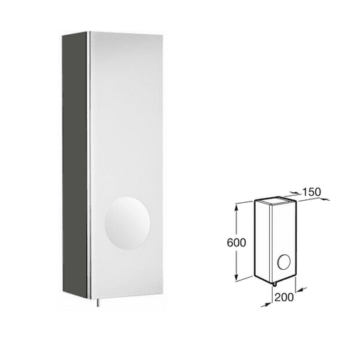 Roca Luna Mirrored Bathroom Cabinet - Model 856843806