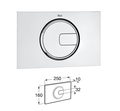 Roca PL4 Dual Flush Operating Plate Chrome (Model A890098001)