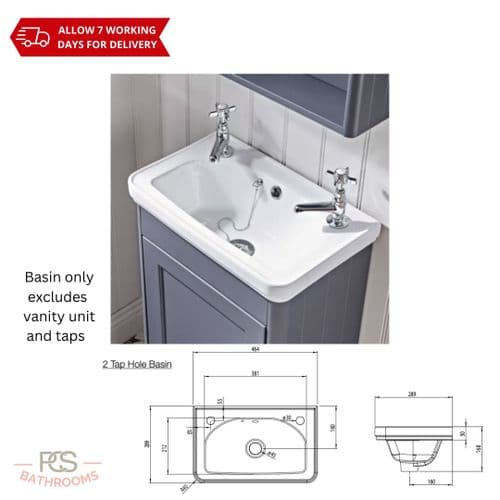 Roper Rhodes Cloak Basin 2 Tap Hole - Ceramic - Model HALD4680