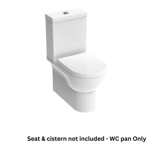 Saneux Austen Close Coupled Back To Wall Pan In White: Model 500703 