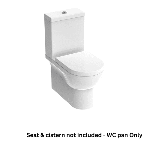 Saneux Austen Close Coupled Back To Wall Pan In White: Model 500703