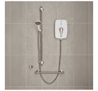 Triton Omnicare Design Thermostatic Electric Shower 8.5kW with Grab Kit White (Model TEOMNDG81)