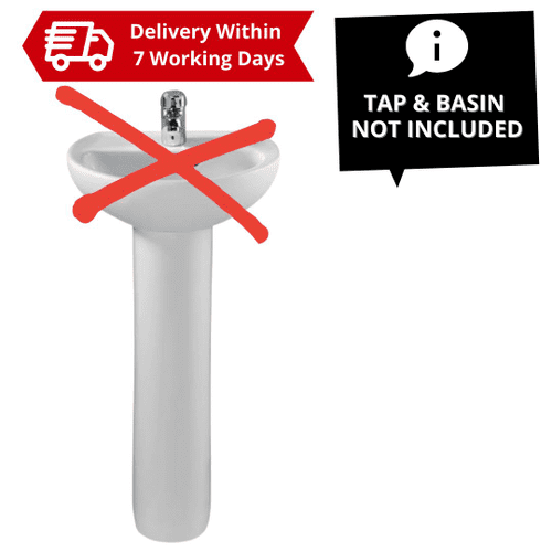 Twyford Full Pedestal In White - Model RE4910WH