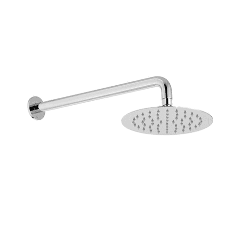Vado Aquablade 200mm Overhead Shower With 390mm Wall Mounted Shower Arm, Chrome: AQB-RO/20/SA-C/P