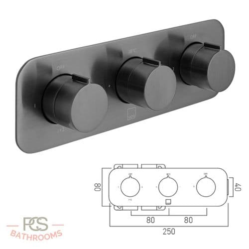 Vado HORIZONTAL TRIM ONLY For Tablet Altitude 3 Outlet - Model IND-T1283H-ALT-T-BLK