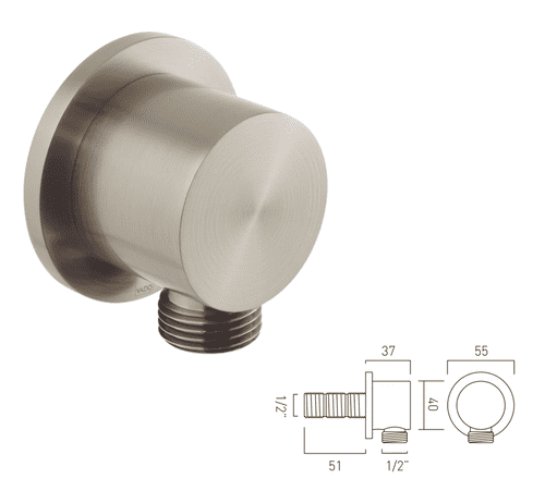 Vado IND-OUTLET/RO2-BRN Brushed Nickel Shower Outlet – Wall Mounted