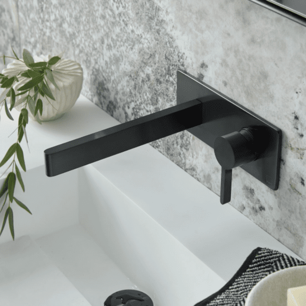 Vado Individual Edit 2 Hole W/M Basin Mixer Brushed Black - Model IND-EDI109S/A-BLK