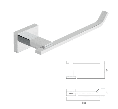 Vado Level Toilet Roll Holder Chrome (Model LEV-180-C/P)
