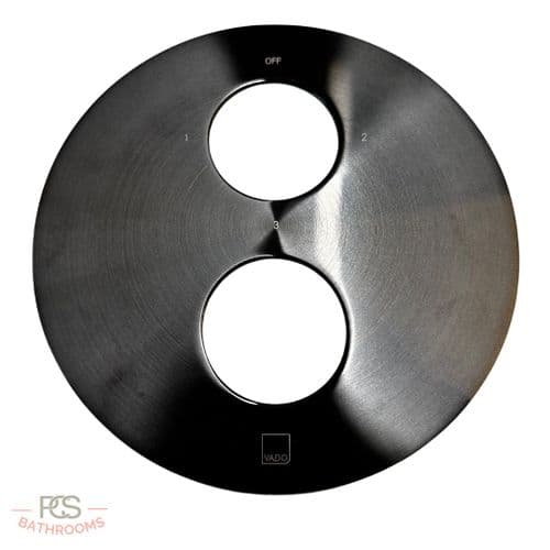 Vado Round Back Plate For Celsius Valves - Black - Model: IND-CEL-0029RO-D-BLK
