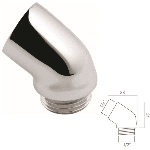 Vado Soho 45 Degree Elbow In Chrome - Model Number WG-ELBOW/45-C/P