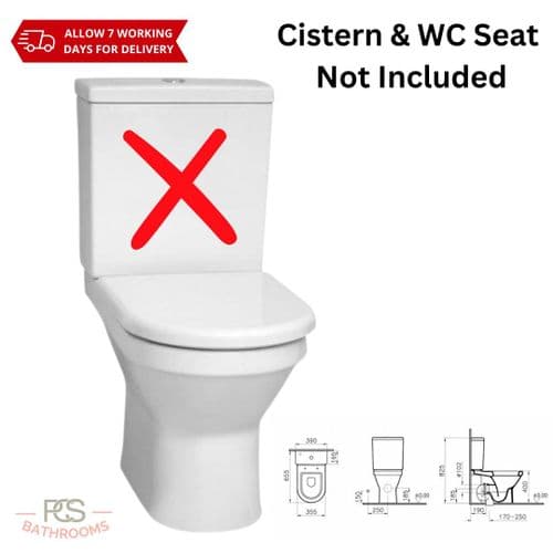 Vitra S50 Close Coupled Pan In White: Model 5321L003-7200